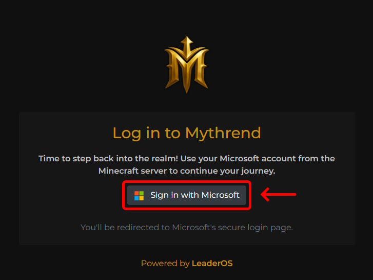 Mythrend Sign Up Step 1