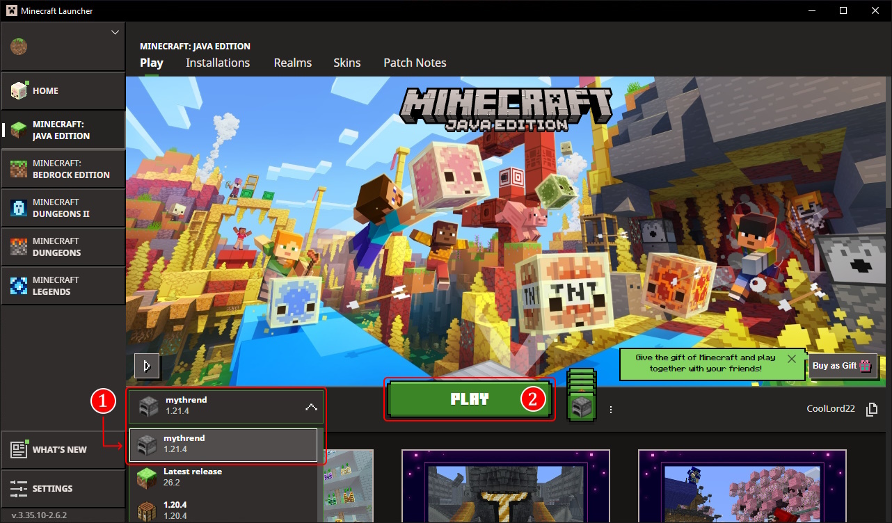 Minecraft Version Installation Step 4