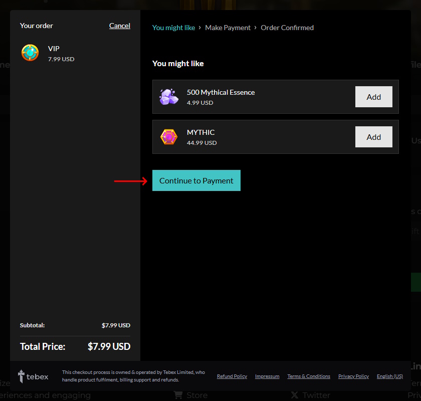 Mythrend Store Upsell